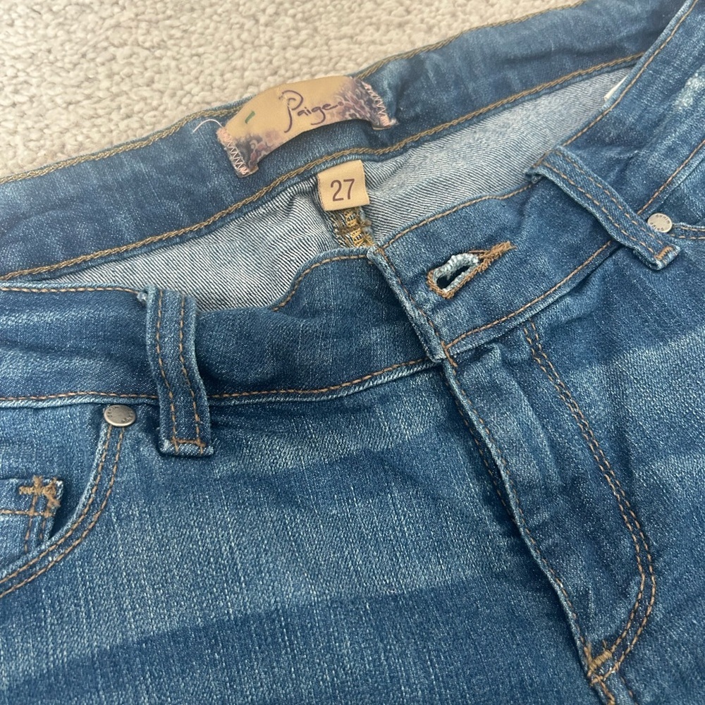 PAIGE Jimmy Jimmy denim shorts in a cuffed style size 27 - Picture 4 of 5